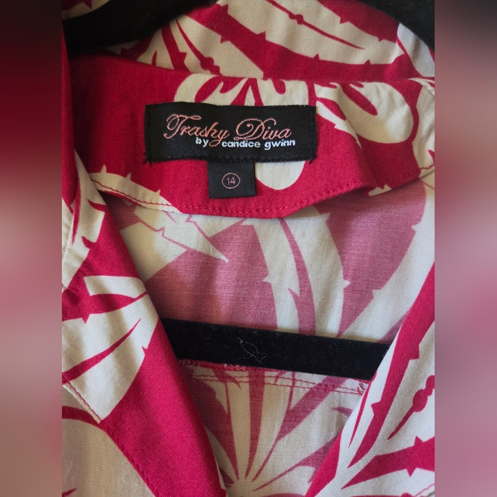 Trashy Diva Sweetie Cactus Rouge Dress Size 14 GUC - Picture 9 of 11